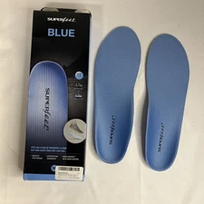 Superfeet  Support Medium Arch Insoles Blue SizeE M 9.5-11W10.5-12 NEW open box 