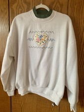 Vintage 90s Grandma Floral Sweater