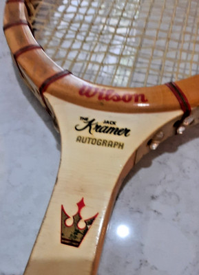 vintage Jack Kramer autograph Wilson tennis racquet with cover 4.5 medium GUC