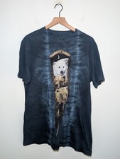 The Mountain Evolution Shirt Large Blue Tie Dye Bears Graphic Print MADE IN USA