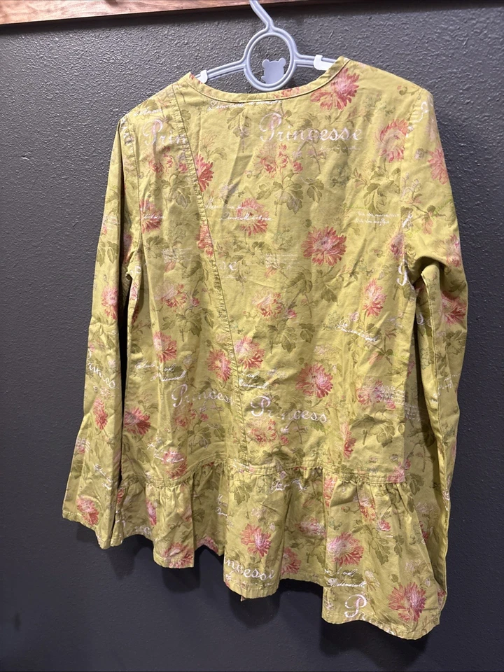 Túnica de algodón verde floral talla 10 3 patatas fritas para niñas nueva con etiquetas Foto 3 de 3