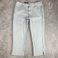 Simply Vera Vera Wang Denim Capri Jeans Light Blue Mid Rise Stretch Size 10