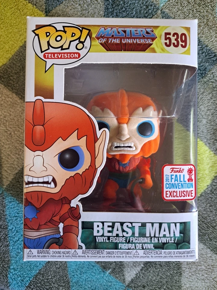 Beast Man Pop 539 Flocado - MOTU Funko Pop! Vinilo - 2017 Fall Conven + Protector Foto 2 de 4