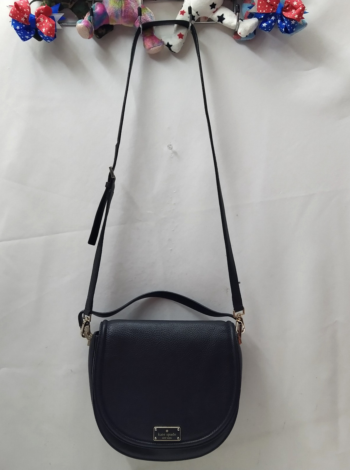 Kate Spade New York Black Leather Flap Closure Top Handle Crossbody Bag thumbnail 4