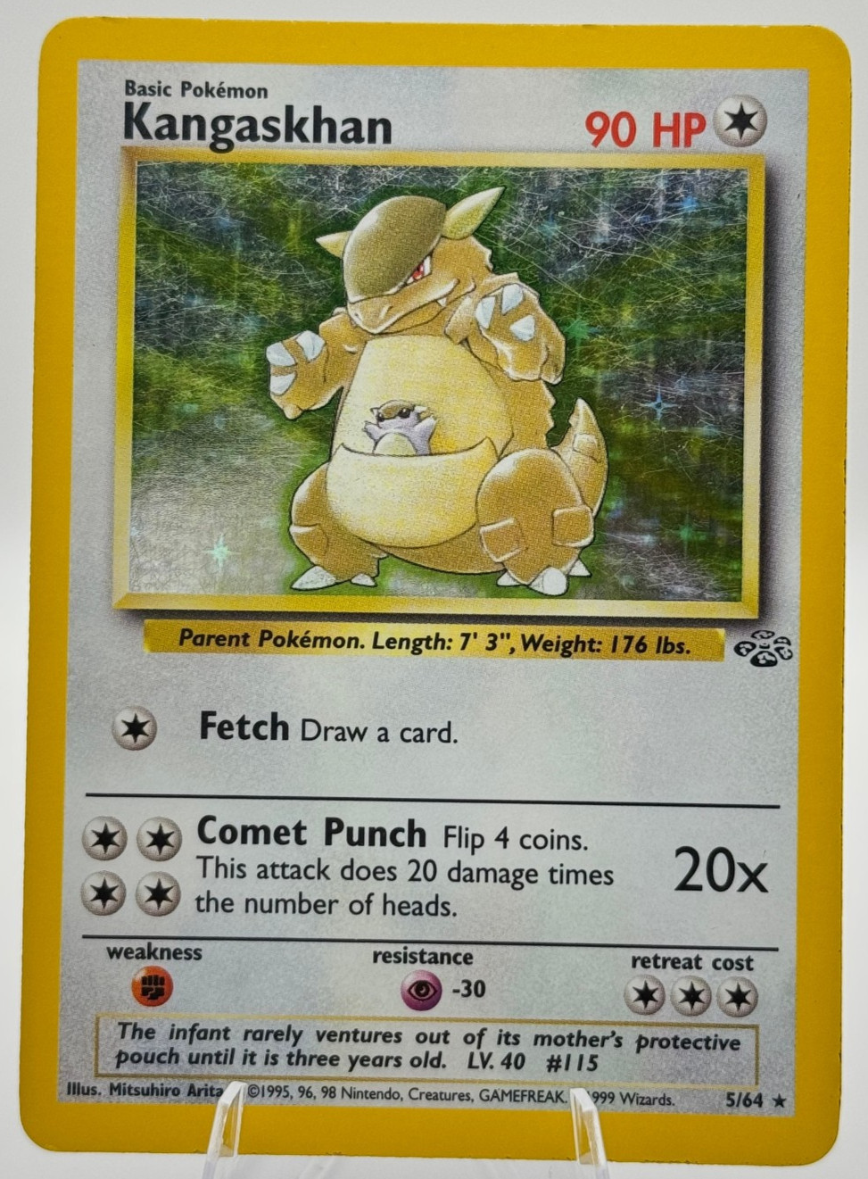Kangaskhan Jungle 5/64 - Unlimited Holo Rare Card - Pokemon Card TCG - LP/MP