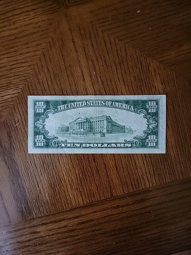 1934A $10 North Africa Emergency Silver Certificate Note. WWII Emergency Note. - Picture 2 of 4