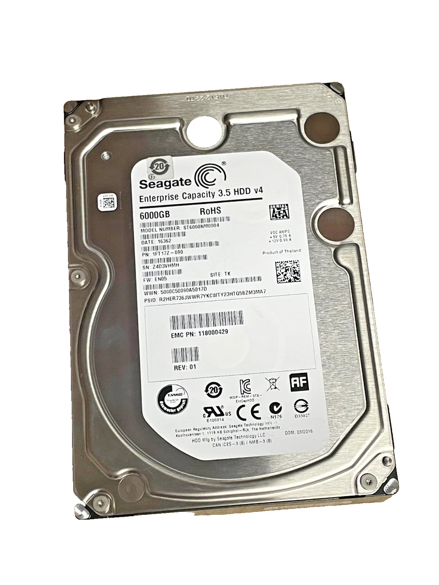 Seagate Enterprise Capacity 6TB 3.5" SATA HDD ST6000NM0004 100% Health
