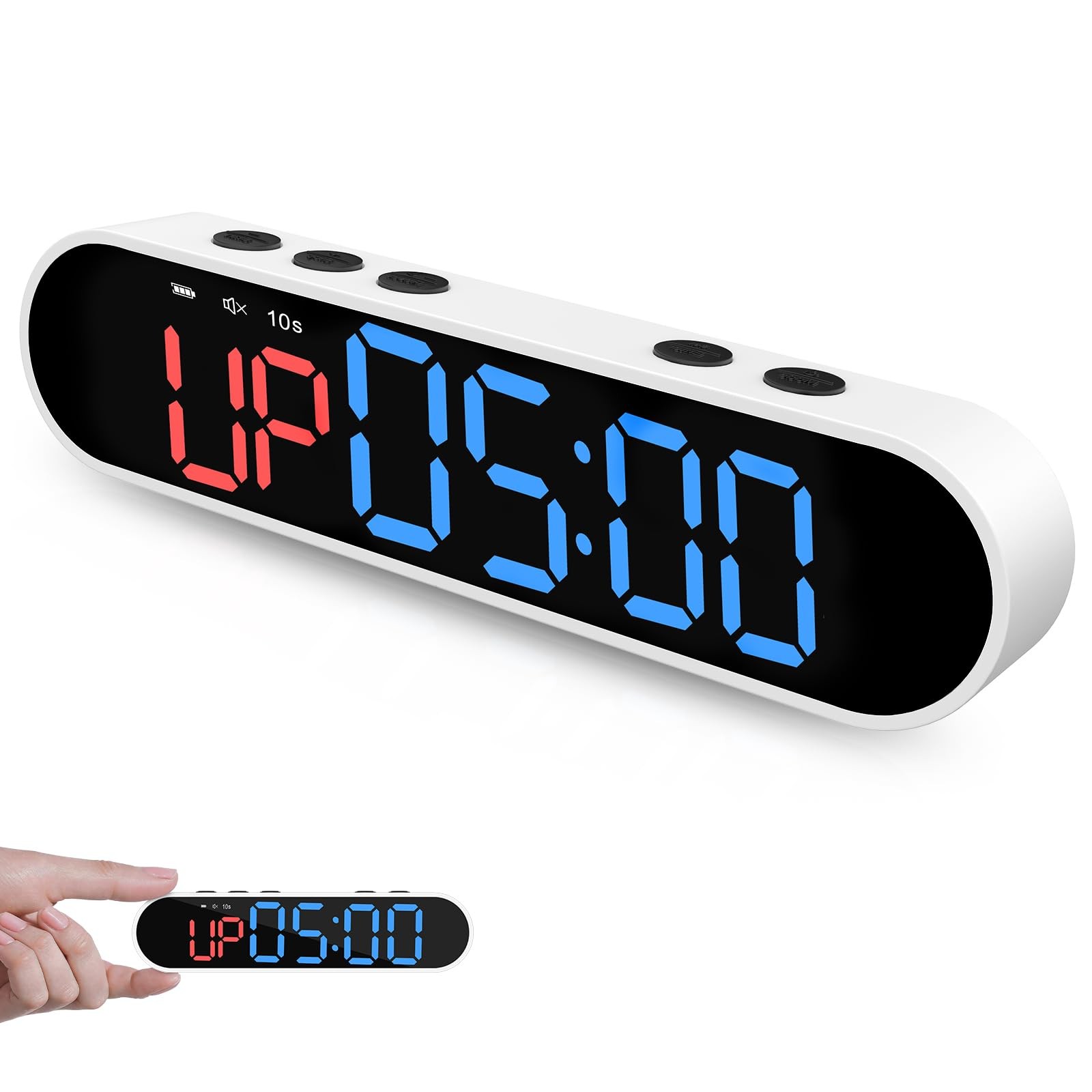 Portable Gym Timer Clock with Strong Magnet - Workout Interv