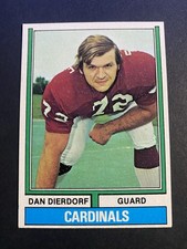 1974 Topps Football Dan Dierdorf St. Louis Cardinals Card #32 (a) Hall of Famer