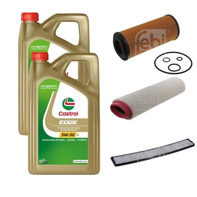 FEBI Inspektionspaket 10L Castrol EDGE Titanium FST 5W-30 LL für BMW X3 E83
