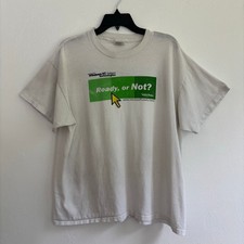 Vintage 1999 Microsoft Windows NT "Ready, or Not?" Promo T-Shirt XL