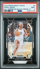 2024 Panini Draft Picks 1/1 All American Black Prizm Angel Reese #6 PSA 9
