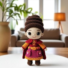 HOT Handmade Crochet Girl Doll with Cape, Amigurumi Plushie
