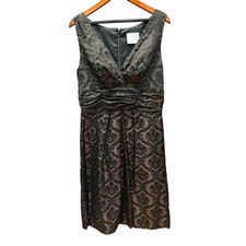 Vintage Watters & Watters Sleeveless Shift Dress Vneck Black formal old money