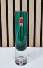 Schott Zwiesel Design Vase - Grün - Kristallglas - 20,5 cm - 70er Vintage