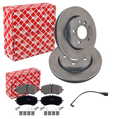 FEBI BREMSSCHEIBEN 300mm + BELÄGE HINTEN passend für VW CRAFTER 2  PR-Nr.=1LA