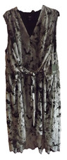 Simply Vera Plus Dress 2X Modern Blooms Black White Sleeveless Hi Lo Hem Lined