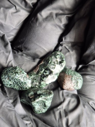 Polished Michigan Isle Royale Greenstone Chlorastrolite Gem Lot 9.6g Freeform - Picture 10 of 11