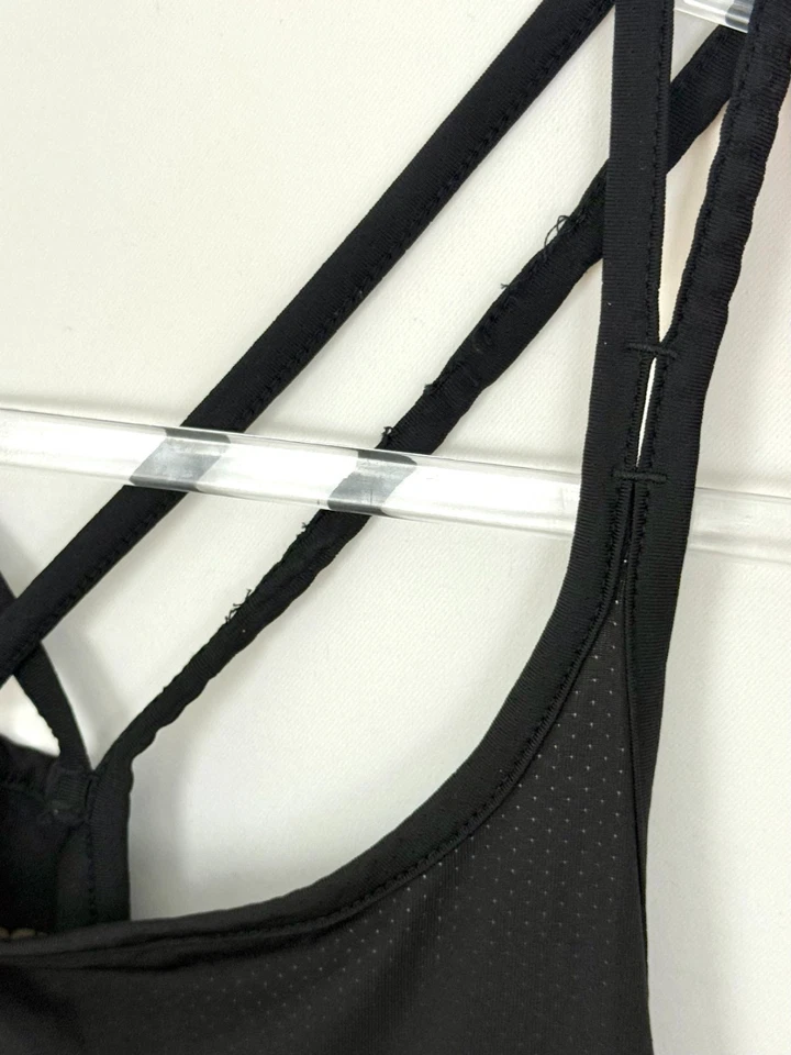 Camiseta sin mangas ASICS reflectante espalda cruzada S negra con tiras cuello redondo atlética A3 Foto 4 de 4