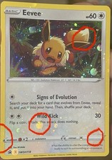 4 HD GALAXY SWIRL 🌀 Eevee SWSH118 Black Star Promo HEAVY HOLO BLEED ERROR 🩸✨
