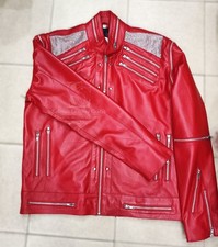 Michael Jackson Beat It Mj Beat It Real Leather Jacket With Real Metal Mesh Michael Jackson Beat It Mj Beat It Real Leather Jacket With Real Metal Mesh