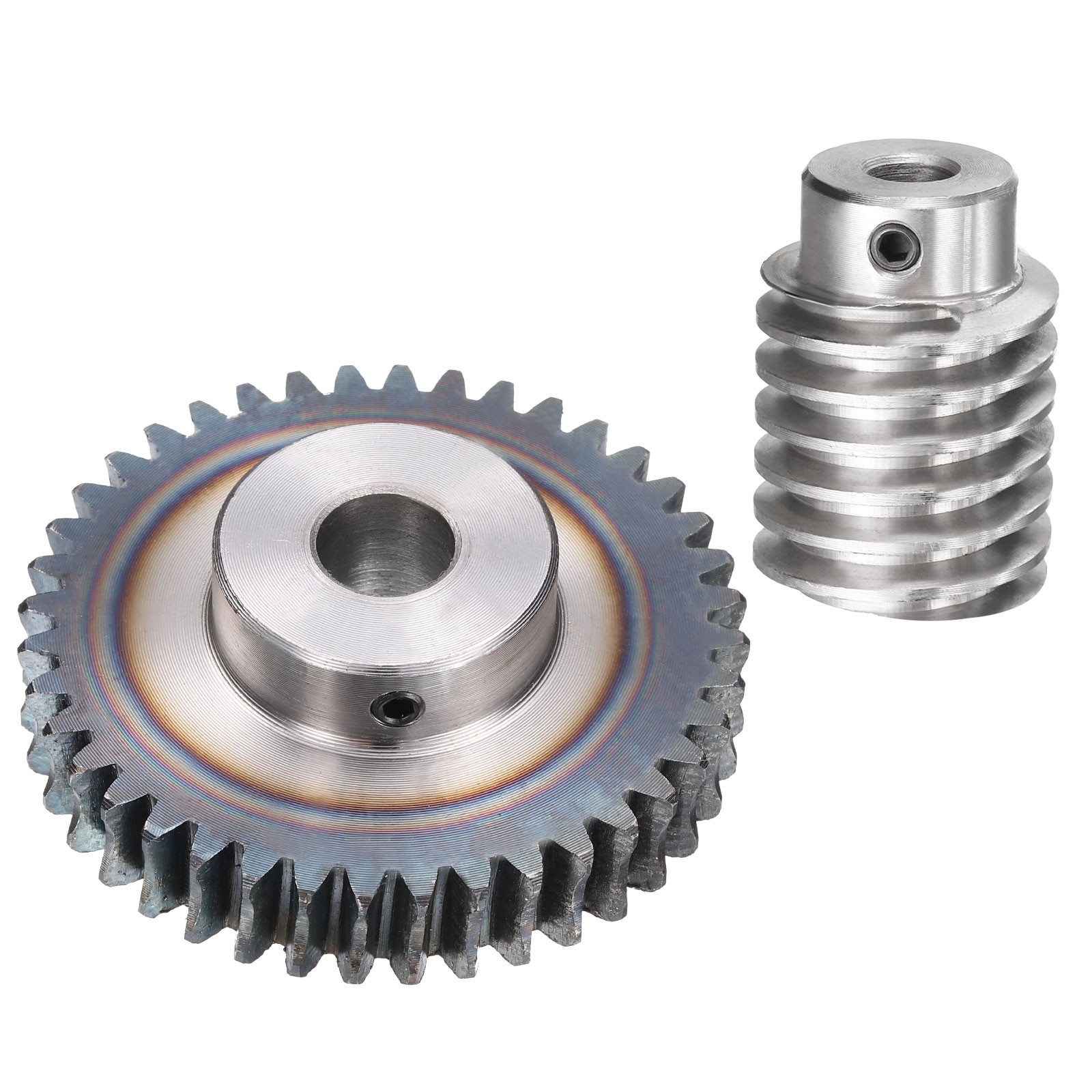 Worm Gear Set 1.5 Module 40:1 Reduction Rate Gear-12mm ID 63mm OD Rod 8mm Bore