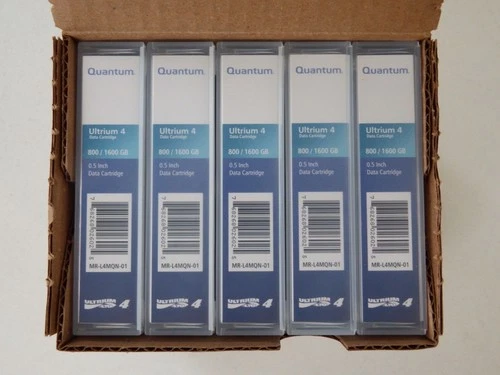 Box of 5 x Quantum LTO-4/Ultrium-4 Data Tapes/Cartridges 800GB/160GB MR-L4MQN-01