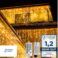 LED Lichterkette 15M 660LED Eisregen Timer 8 Modi IP4