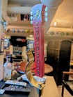 Vintage Budweiser guitar-shaped beer tap handle w red plastic neckand brass body — photo 3