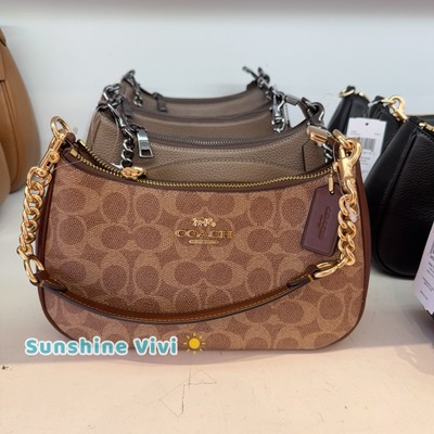 Bundle Coach Teri Shoulder Bag CV933 & CW854 Wristlet & CW870 ID