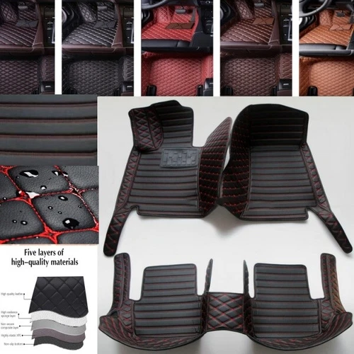 Car Floor Mats Fit Ford All Series Rug Auto Waterproof Carpets PU Leather Custom - Imagen 6 de 43