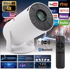 4K Mini Projector 10000 Lumen LED 1080P WiFi Bluetooth UHD Portable Home Theater