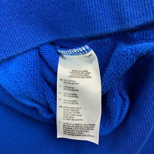 Adidas Pullover Hoodie Youth Girls Medium Logo Drawstring Fleece Sweatshirt Blue - Picture 12 of 14