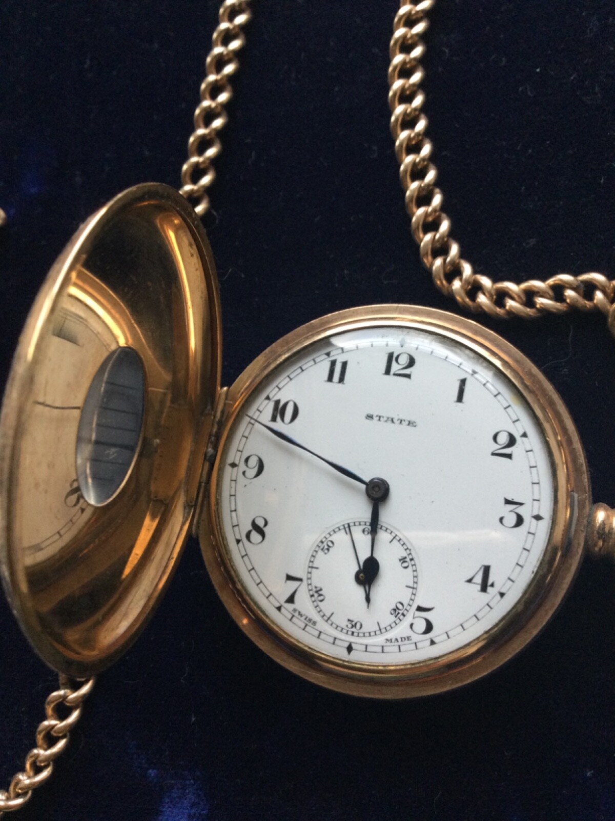 Antique State Dennison Hunter Pocket Watch & Chain eBay