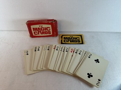Vintage TV Magic Cards 1970 In Original Box 48 Cards With Instructions 