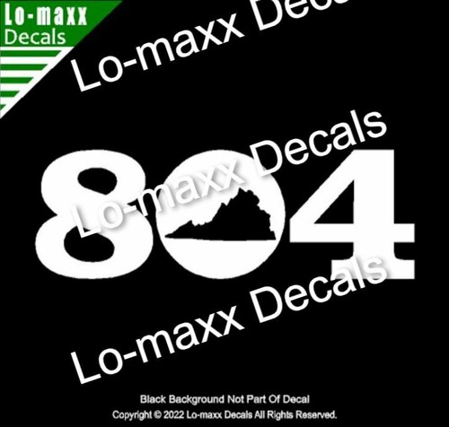 804 Area Code Richmond Virginia And Surrounding Counties Die Cut Vinyl Decal - 第 19/20 張圖片