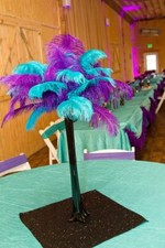 Teal Taffeta Crinkle Tablecloth - 117 Inch round - 7 Available