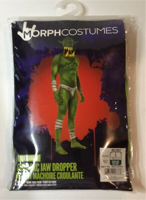 MorphCostumes GREEN ORC JAW DROPPER Costume L NEW MORPH SUIT 1pc BODYSUIT Large