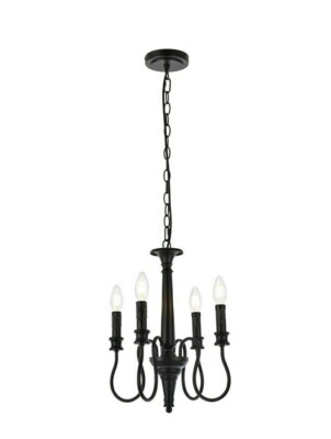 Chandelier Pendant 4 Light Fixture Foyer Dining Room Kitchen Island Bedroom 14''