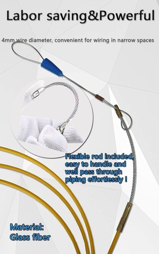 Fish Tape Steel Wire Puller 4Mm 100-Foot with a Wire Storage Casewire-Through To - Picture 6 of 7