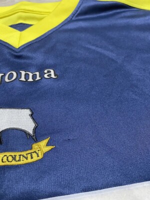 Joma Derby County 2006/2007 Away Football Shirt Blue Yellow | eBay