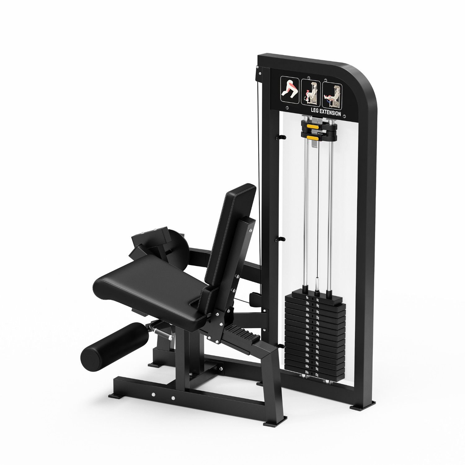 Leg Extension Machine with 180 lb Weight Stack &ndash; Heavy-Duty Commercial Home Gym