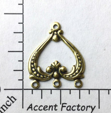 26673          2 Pc  Brass Oxidized Victorian Jewelry Connector Finding