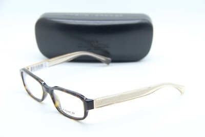 NEW COACH HC 6083 5355 DARK TORTOISE/CRYSTAL AUTHENTIC EYEGLASSES 52-17 K1