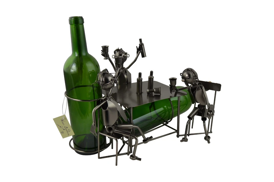Portabotellas de vino 3 borrachos para hombres en la mesa Foto 2 de 4