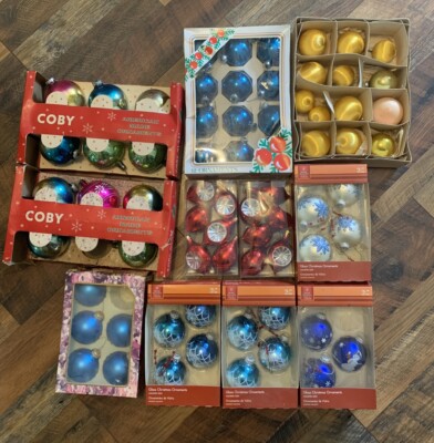 Christmas Ornaments Lot - 67 Pieces Coby, Home Accents, Glass & Plastic