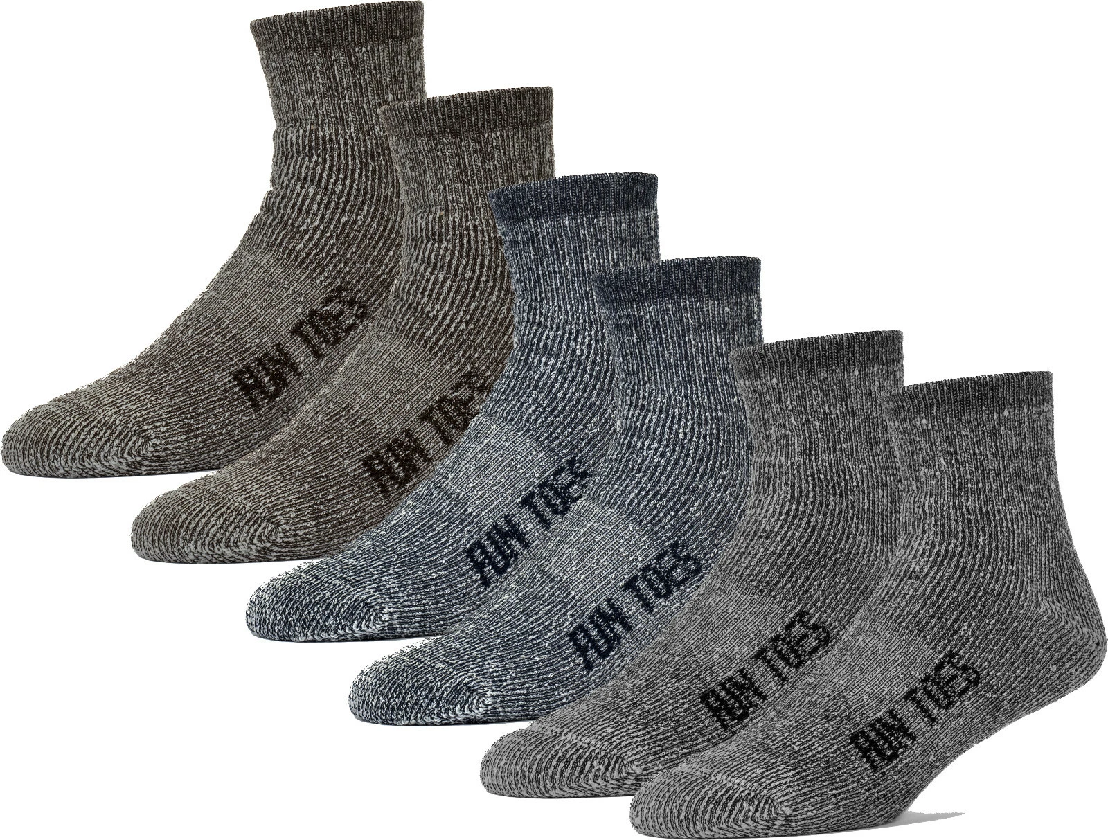Men's Wool Ankle Socks 6 Pairs All Seasons Cushioned Hiking For Shoe Size 8-12
Opens in a new window