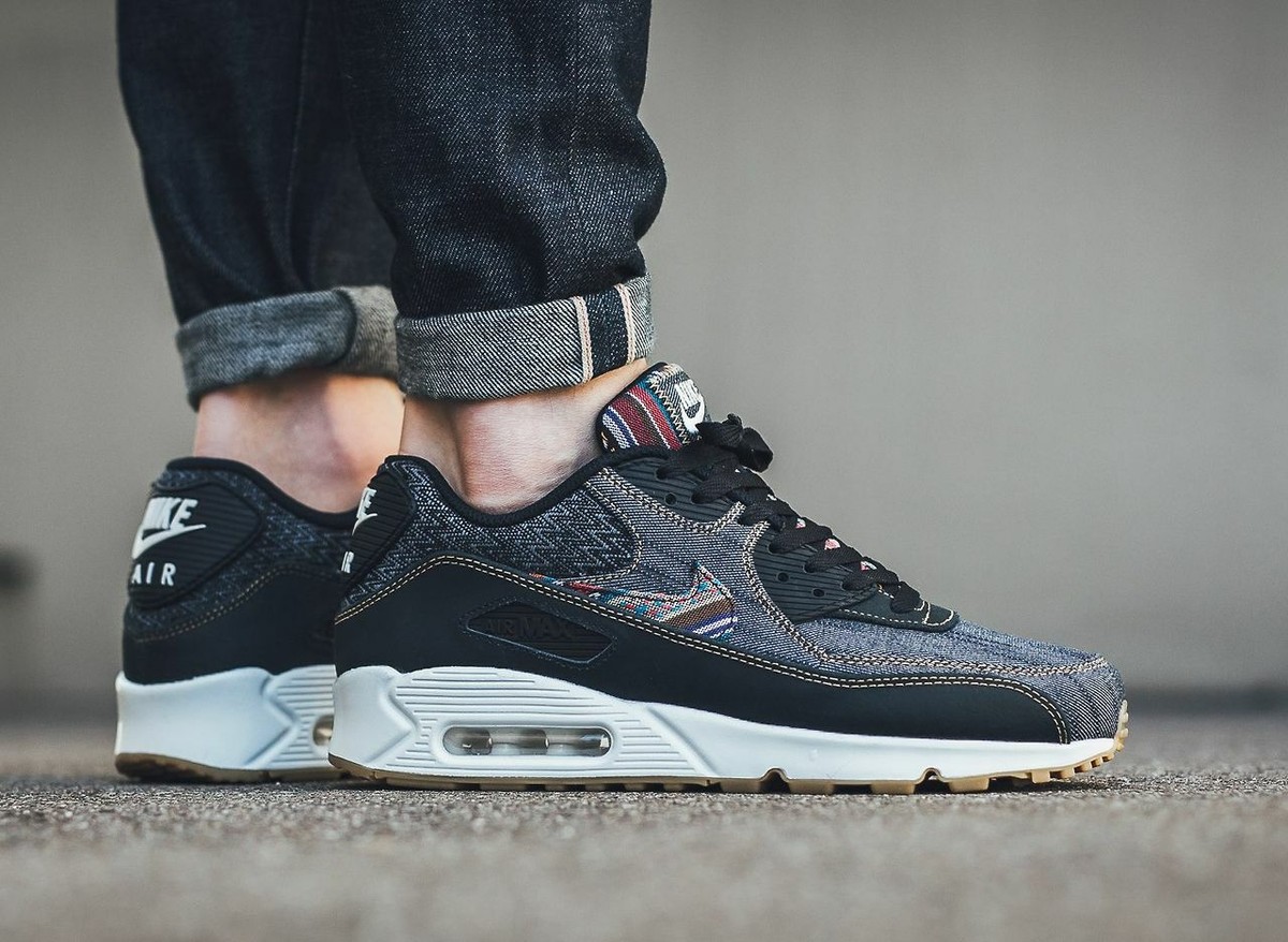 BNIB New Men Nike Air Max 90 Premium Afro Punk Levi Denim BNIB New Men Nike Air Max 90 Premium Afro Punk Levi Denim