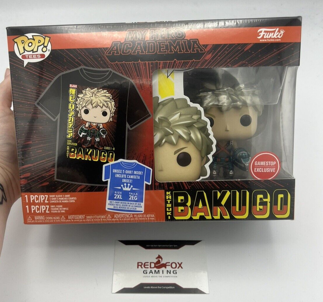 Sale Funko Pop! Tees - My Hero Katsuki Bakugo - 2Xl Gamestop Excusive Free Shipping