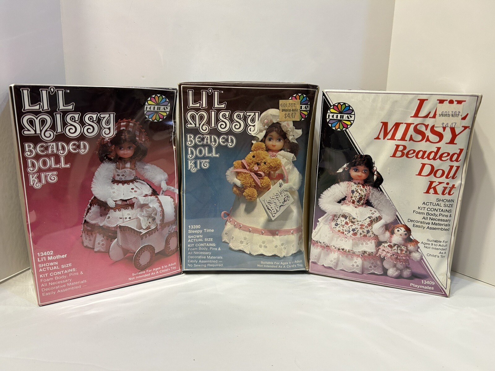 Lil Missy Beaded Doll Kits *LOT OF 3* Daughter Granddaughter Play VTG